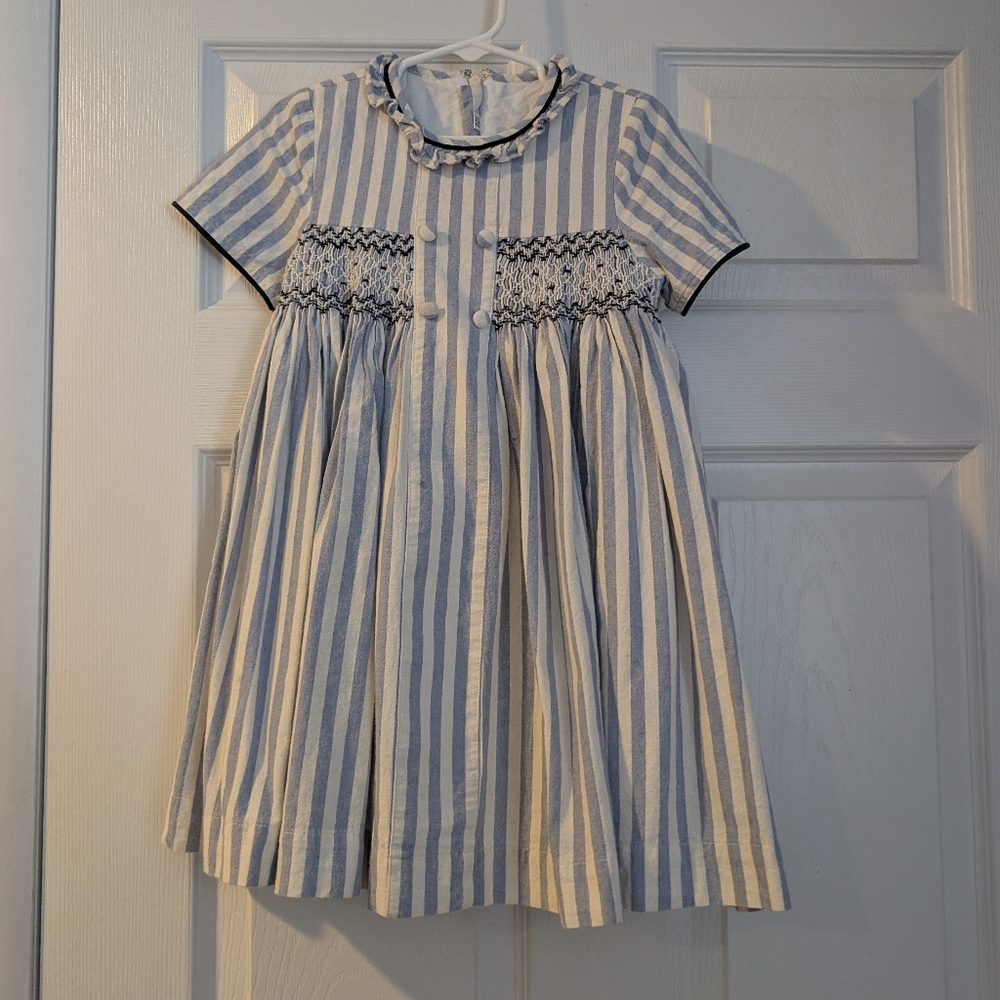 Blue & White Striped Dress